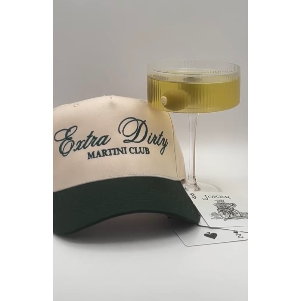 Ginneca Row Green Extra Dirty Martini Club Trucker Hat - Picture 2 of 12